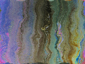 Abstract Flowing shapes in Pink Purple and Turquoise