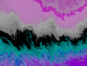 Abstract Melted Forest in Pinks and Turquoise
