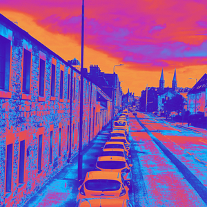 Edinburgh Street Scene in Heatwave 