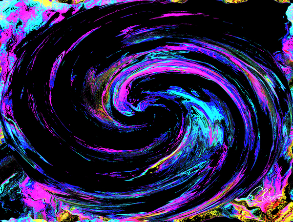 Abstract Swirling Vibrant Long Grass  Print