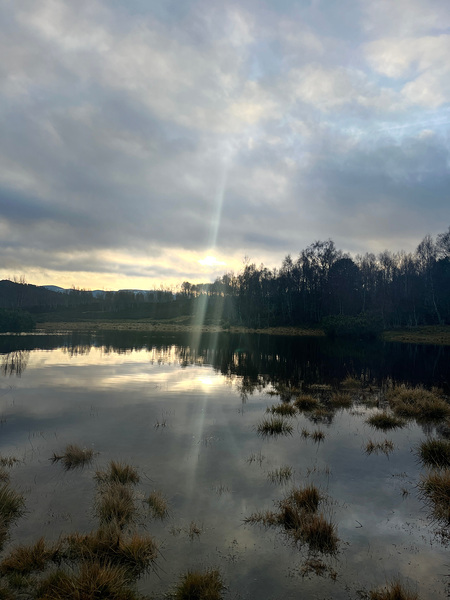 Scenes from the Trail- Suns Winter Reflections for the Scottish Highlands Print