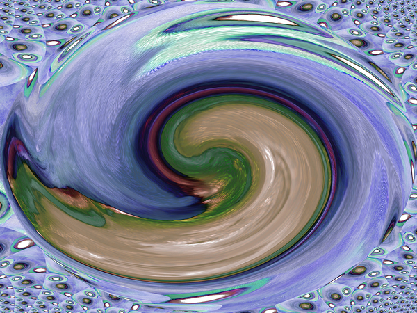 Abstract Spiral Acrylic Circles Print