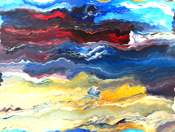 Abstract Swirling Clouds Print