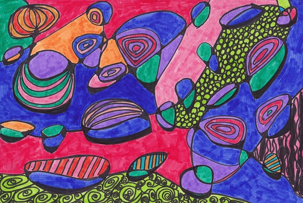 Abstract Bold Neurographic Art Print