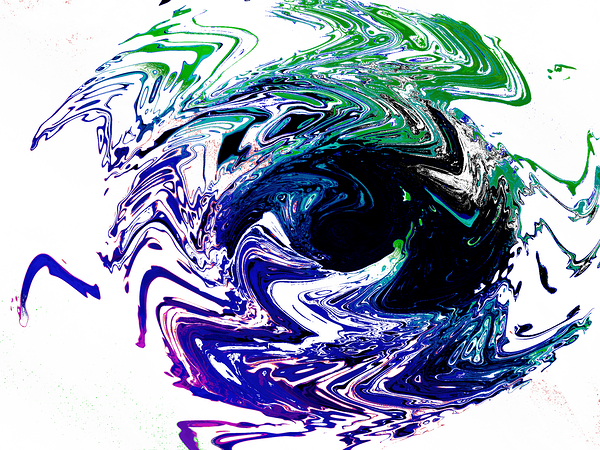 Abstract Daisy Swirling Vortex Print