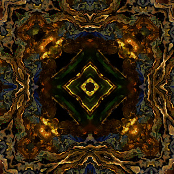 Abstract Swirl Kaleidoscope Flow  Print