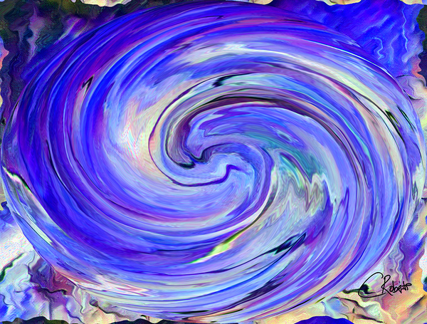 Abstract Swirling Long Grass Print