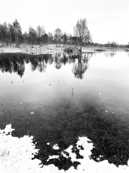 Winters Cold Reflections in the Scottish Highlands  Print
