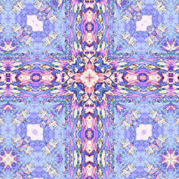Abstract Pastel Kaleidoscope  Print