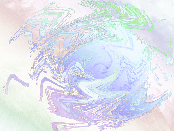 Abstract Pastel Daisy Swirl Print