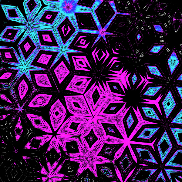 Abstract Vibrant Bold Kaleidoscope Pattern Print