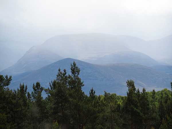 Scottish Highlands Misty Mountains                                                                                                                      Print