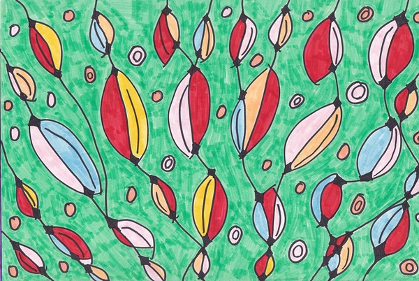 Abstract Bright Neurographic Art  Print