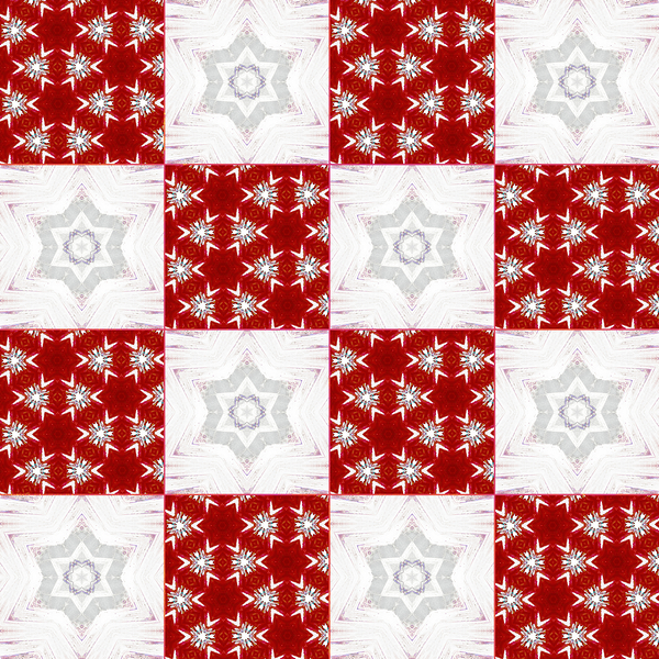 Abstract Pale Star Patchwork Delight  Print