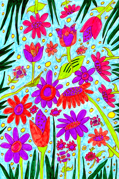 Abstract Cheerful Nature Print