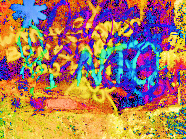 Abstract Neon Graffiti                                                                                                                       Print