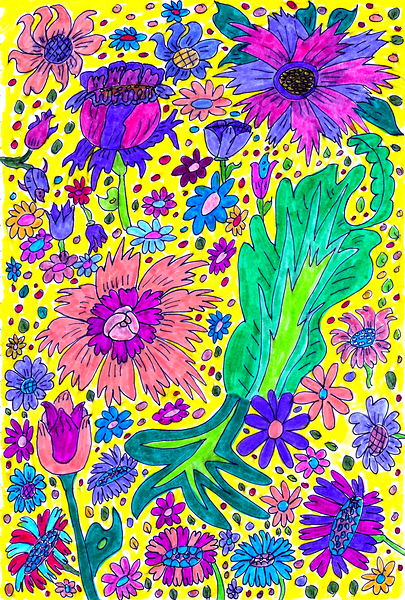 Abstract Floral Party Print