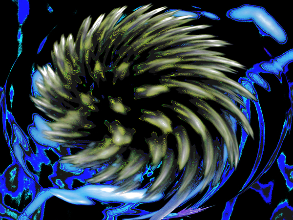 Coolest Abstract Swirling Woodland Flower  Print