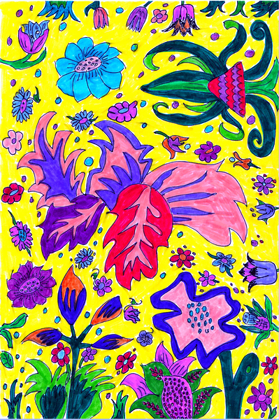 Abstract Floral Nature Design Print