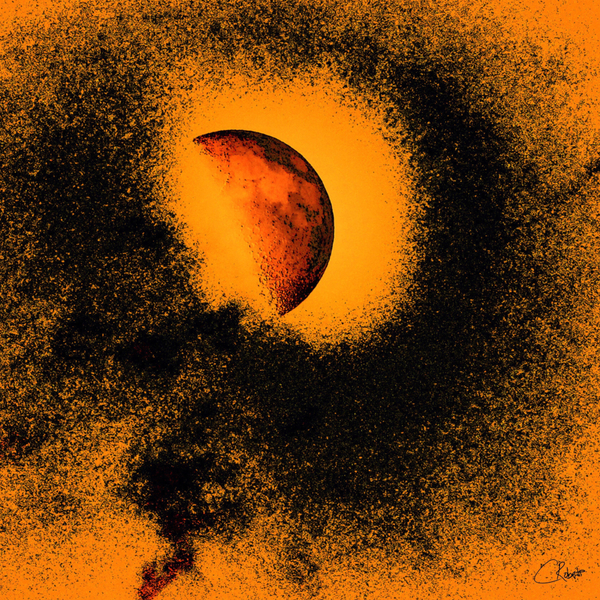  Disintegrating Moon in Stark 2 Print