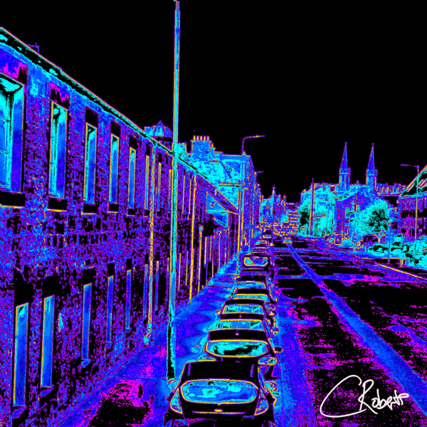 Edinburgh Street Scene in Mixed Colours Print