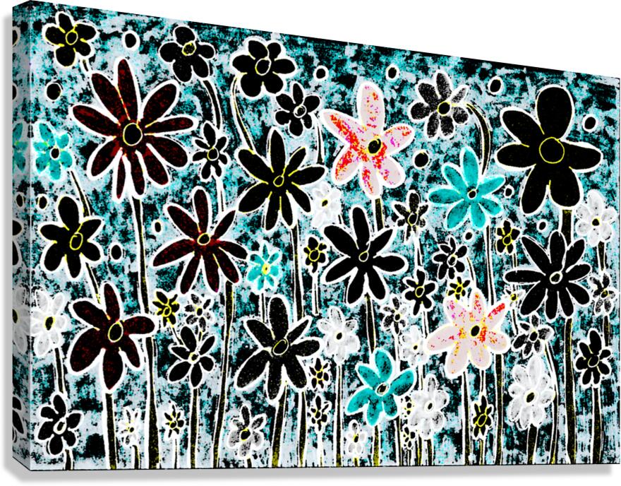 Abstract Textured Flora Display Canvas Print