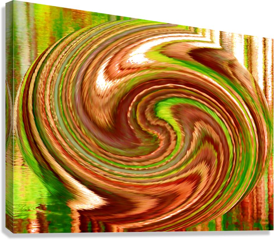 Abstract Swirling Earth Tones Lochan Water Reflections Canvas Print