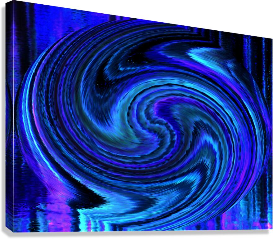 Abstract Swirling Hypnotic Lochans Water Reflections Canvas Print