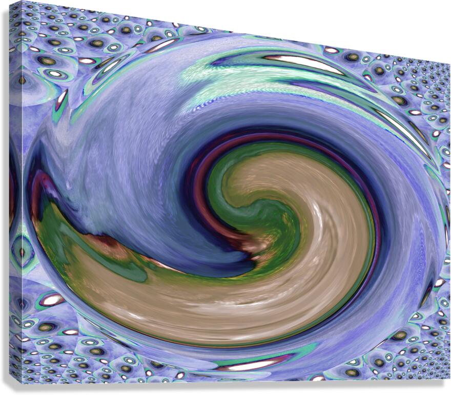 Abstract Spiral Acrylic Circles Canvas Print