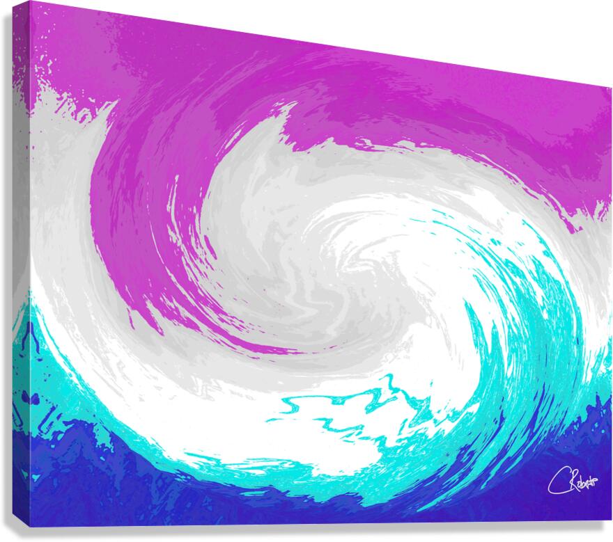 Abstract Vibrant Swirling Melting Forest Canvas Print