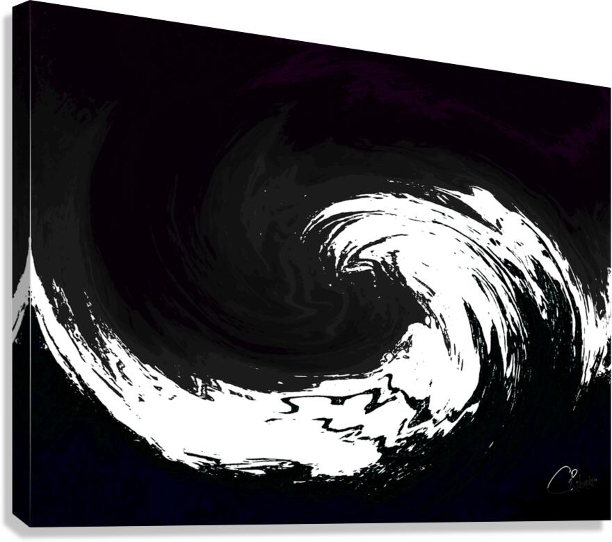 Abstract Swirling Monochrome Melting Forest  Canvas Print