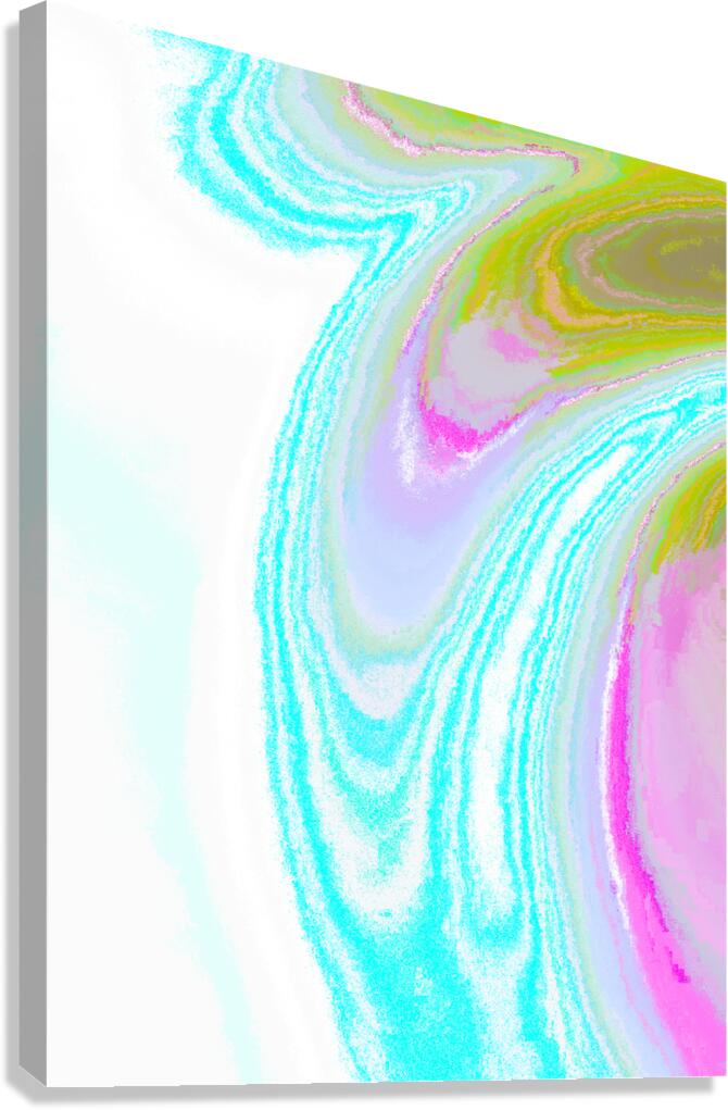 Abstract Cool Pastel Swirl Canvas Print
