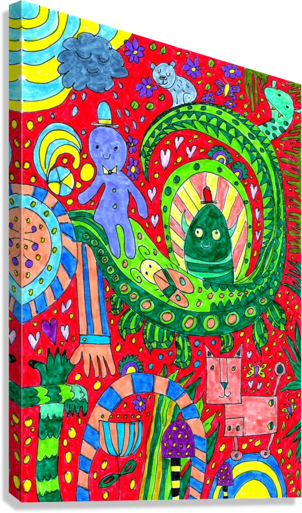 Abstract Doodles Imagination Canvas Print