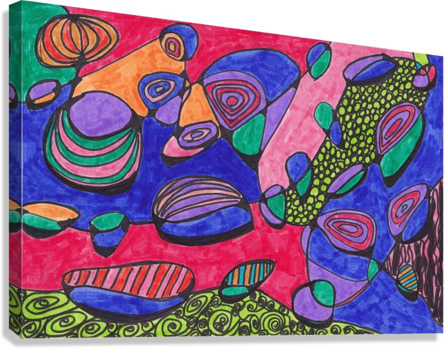 Abstract Bold Neurographic Art Canvas Print