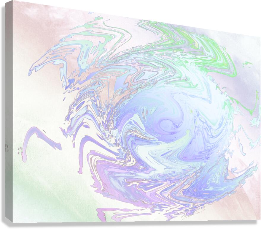 Abstract Pastel Daisy Swirl Canvas Print