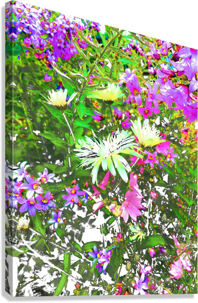 Vibrant Cottage Garden Flowers Canvas Print