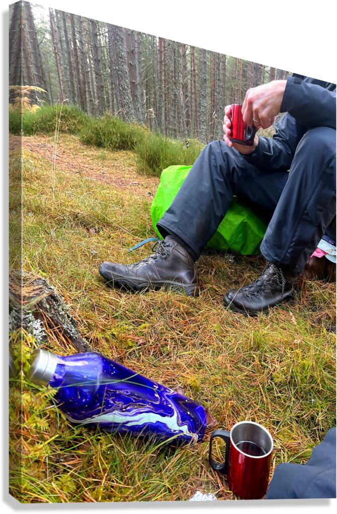 Scenes from the Trail - Time for a Brew  Canvas Print