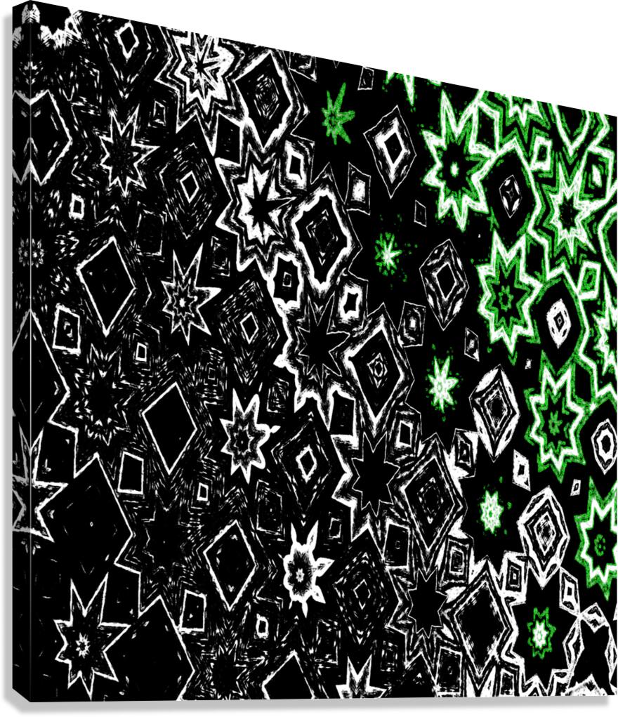 That Star Pattern in Green Canvas Print