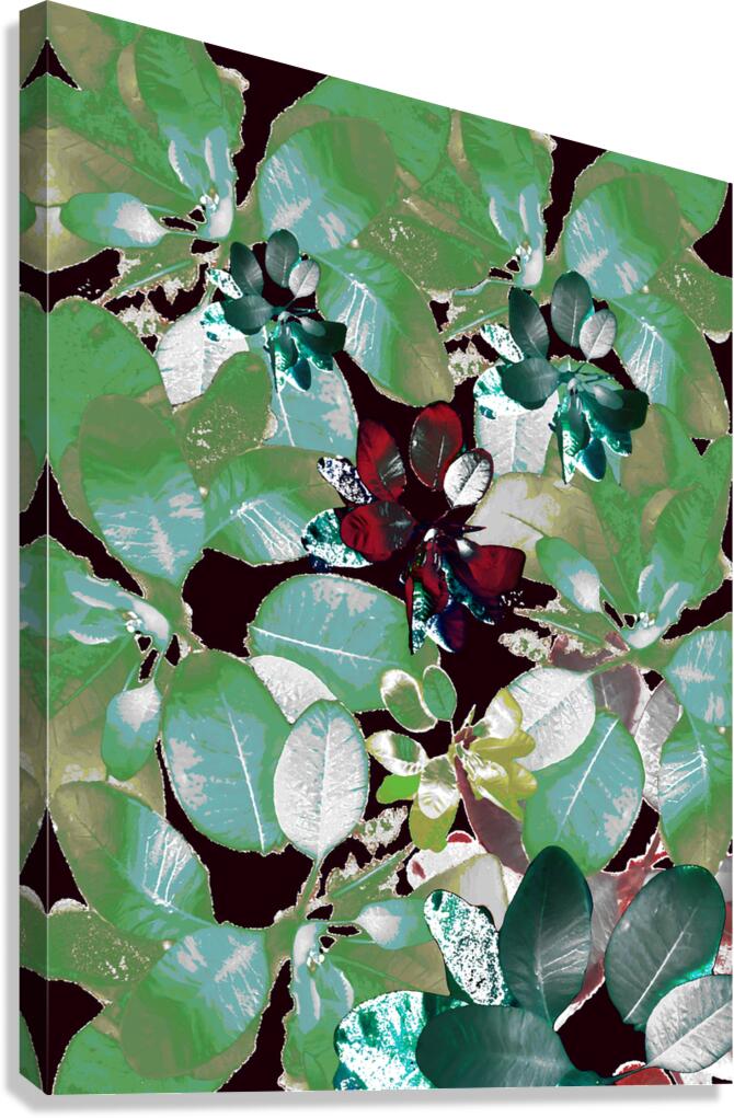 Abstract Vibrant Leaves  Canvas Print