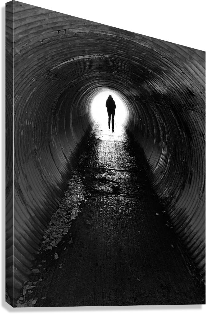  Scenes from the Trail -Through the Tunnel  Canvas Print