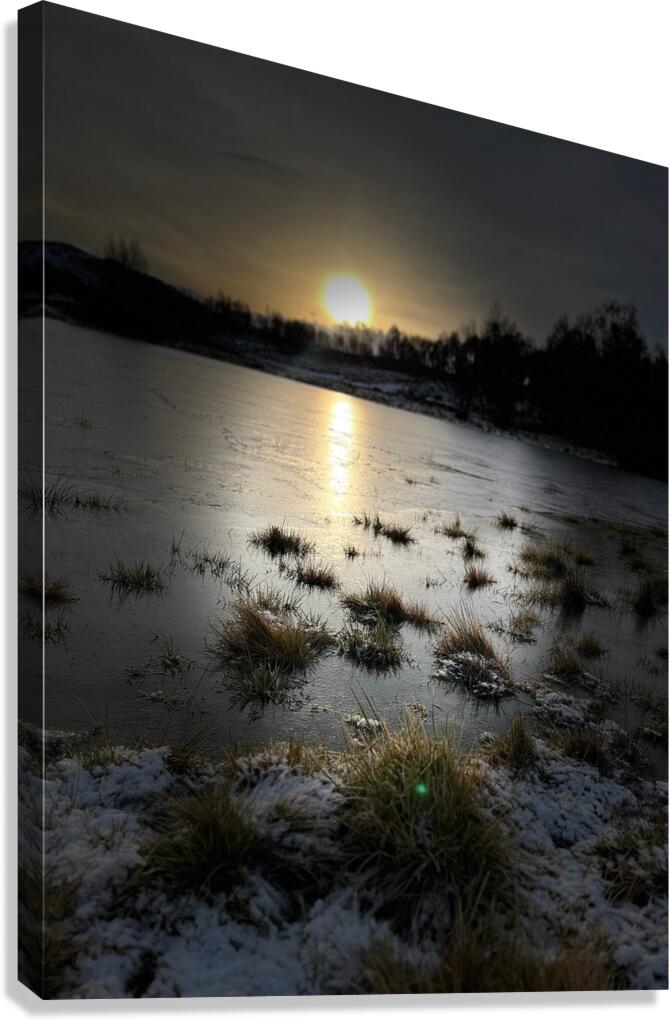 Winters Sun Light Kiss for the Scottish Highlands Canvas Print