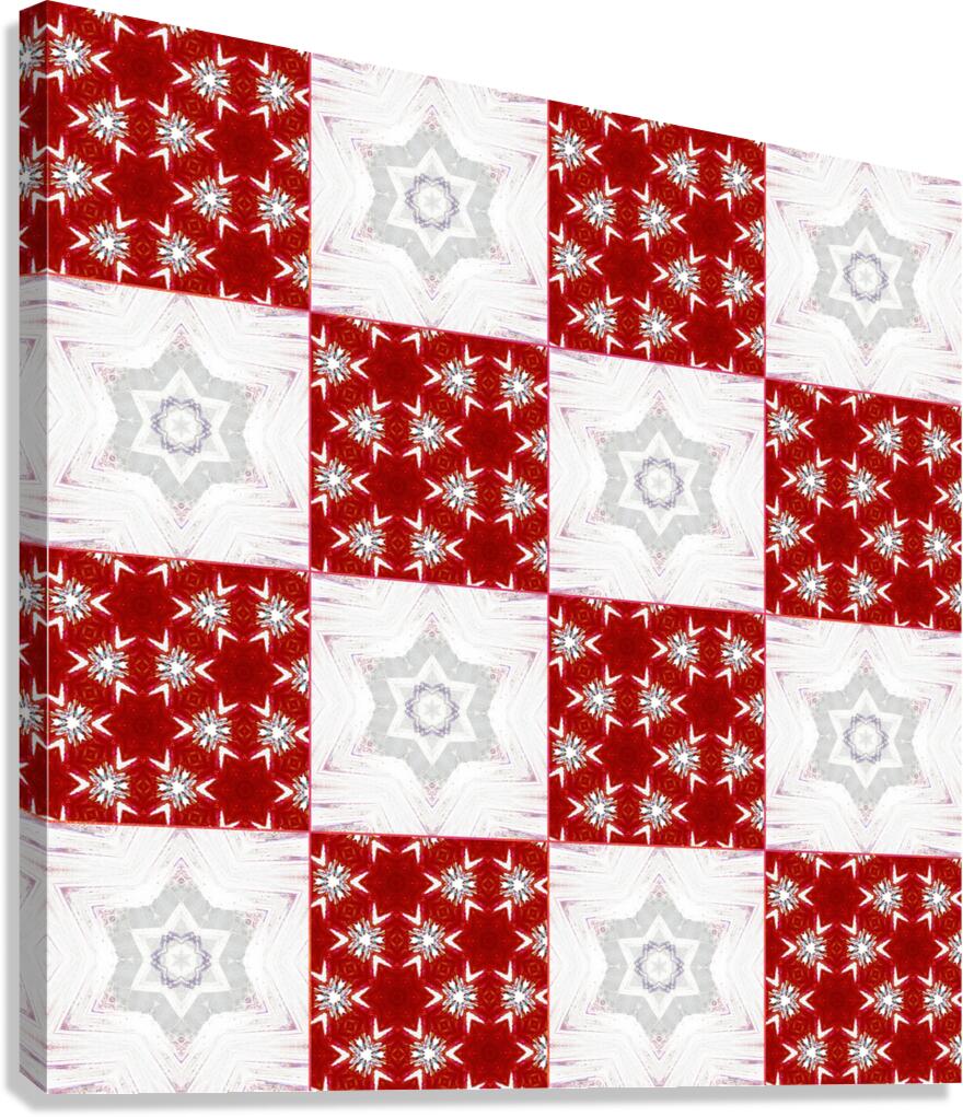 Abstract Pale Star Patchwork Delight  Canvas Print