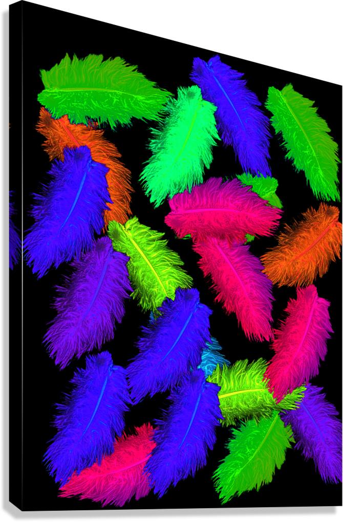 Abstract Feathers Pattern  Canvas Print