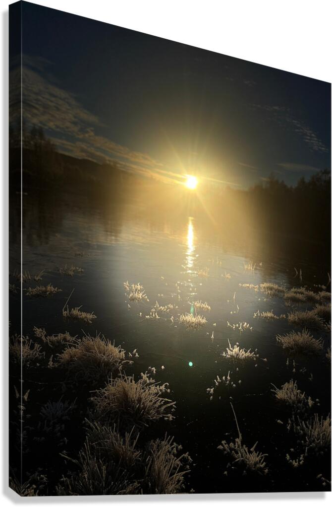 Winters Sun in the Scottish Highlands  Canvas Print