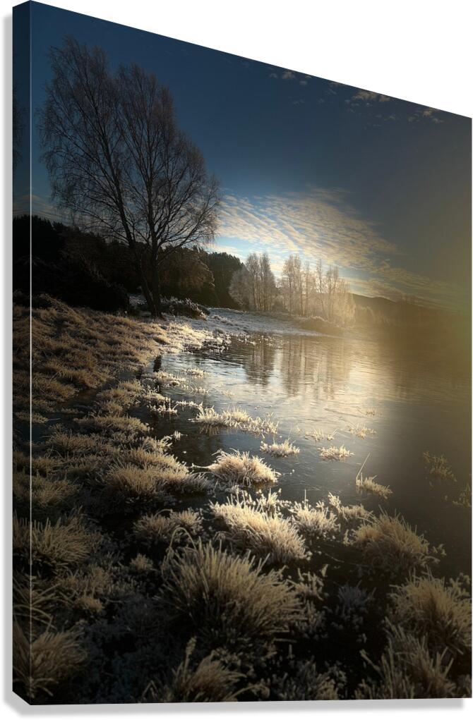 Winter Sun in the Scottish Highlands  Canvas Print