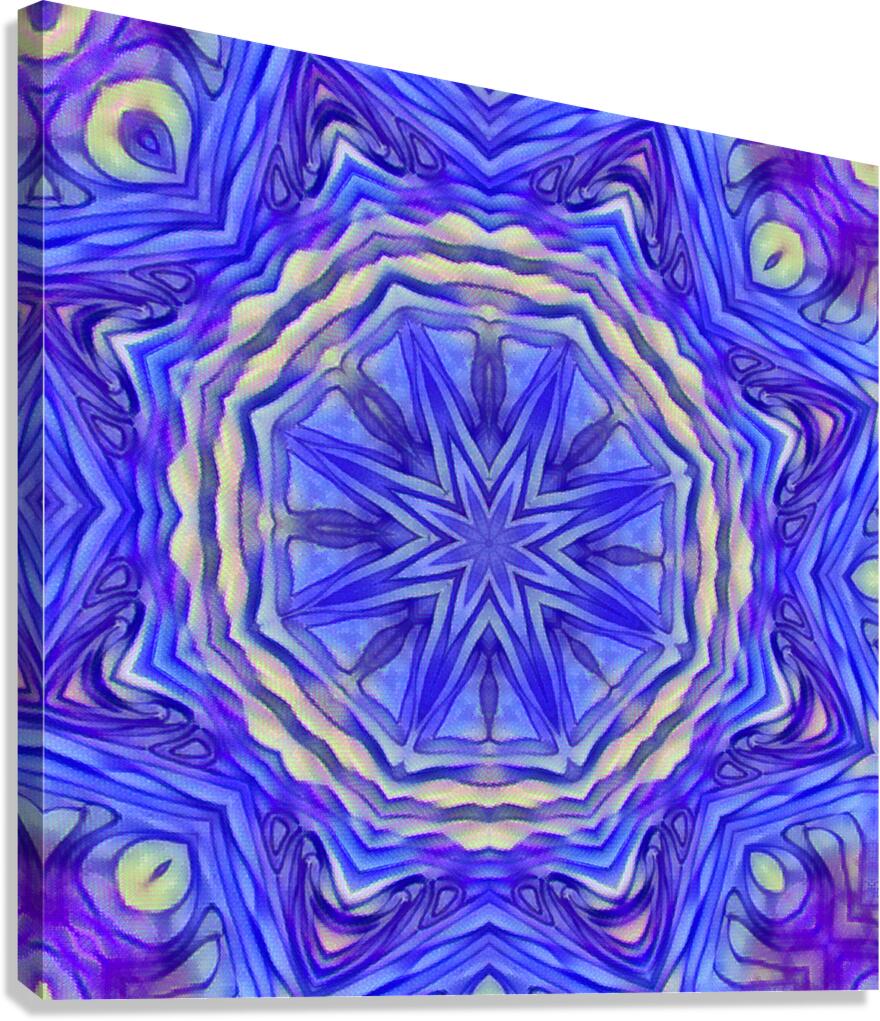 Abstract Vibrant Pattern in Blue and Purple Canvas Print