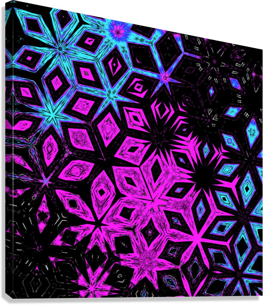 Abstract Vibrant Bold Kaleidoscope Pattern Canvas Print
