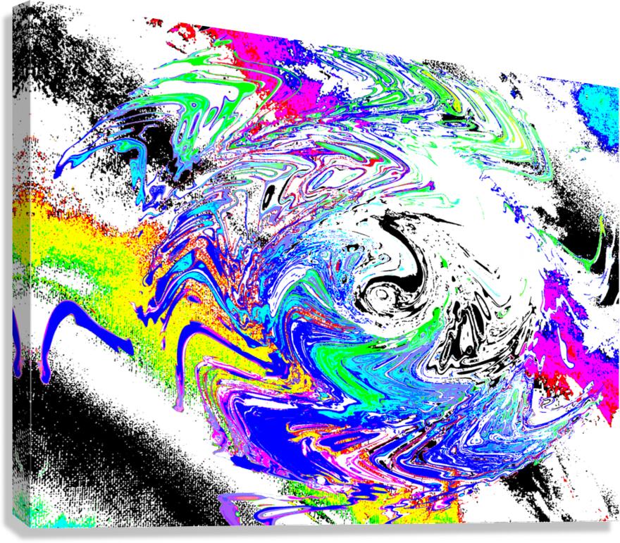 Abstract Swirling Chaotic Colours Canvas Print