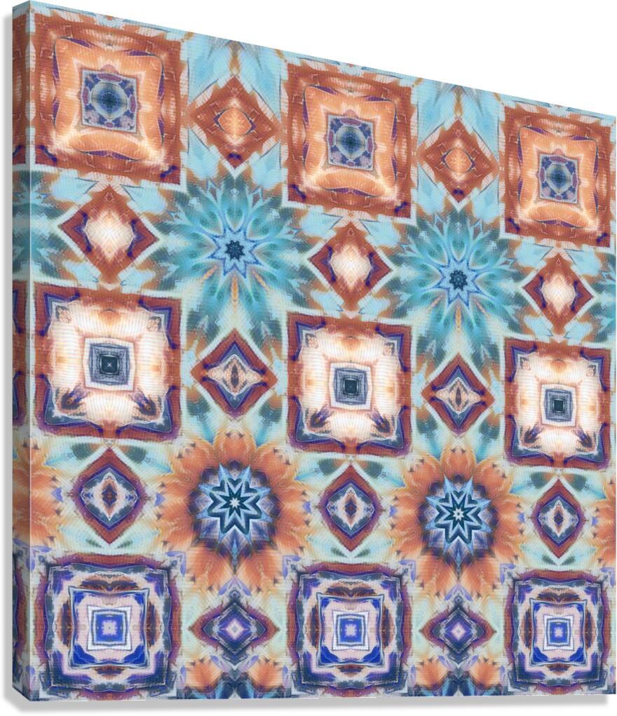 Abstract Geometric Floral Design Canvas Print