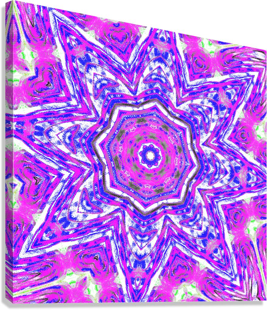 Abstract Bold Kaleidoscope Star Canvas Print